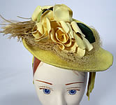 Vintage New York Creation Yellow Rose of Texas Small Cocktail Tilt Hat Fascinator