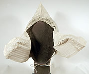 Vintage Antique Womens White Lace Dutch Folk Costume Bonnet Cap Hat
