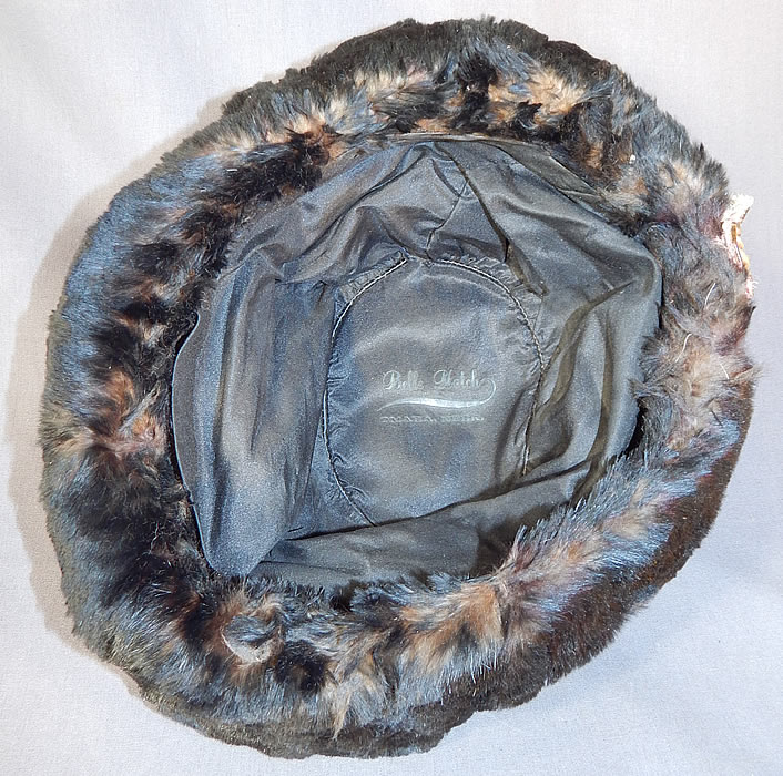 Titanic Edwardian Gold Lam&eacute; Lame Lace Beaded Fur Trim Toque Traveling Winter Hat
It is in good condition, with only some slight wear on the fur trim and a few missing beads on the flower trim. This is truly a quality made & dramatic grand ladies Titanic era winter hat! 