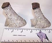 Vintage Art Deco Flapper Shoe Silver Rhinestone Heels