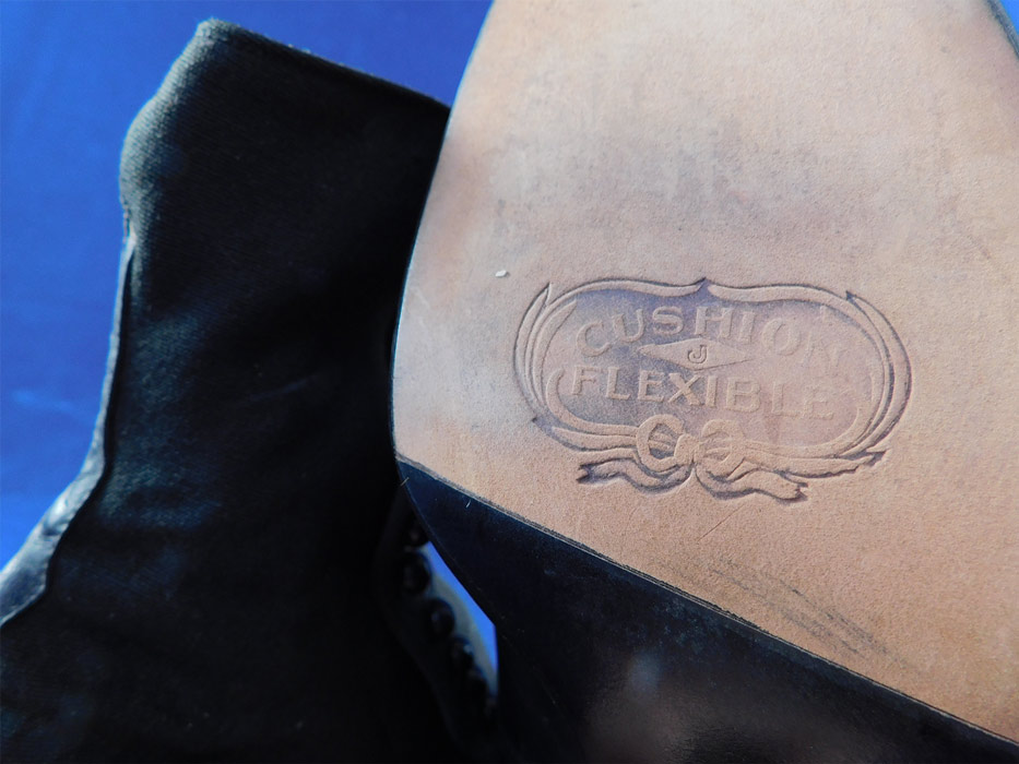 Unworn Edwardian Gunmetal Gray Black Leather Cloth High Top Button Boots & Shoe Box
They have never been worn in excellent wearable condition and are vintage deadstock, old store stock stored away in a basement of the store since 1910. 