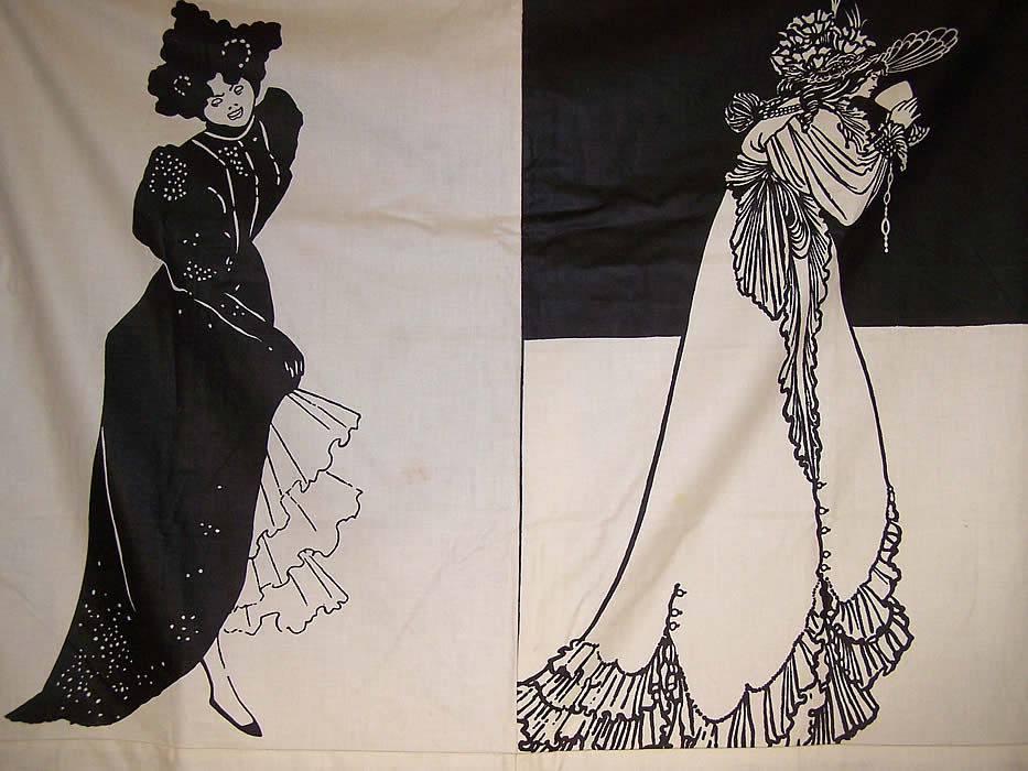 Aubrey Beardsley Black & White Women Bloomcraft Fabric
