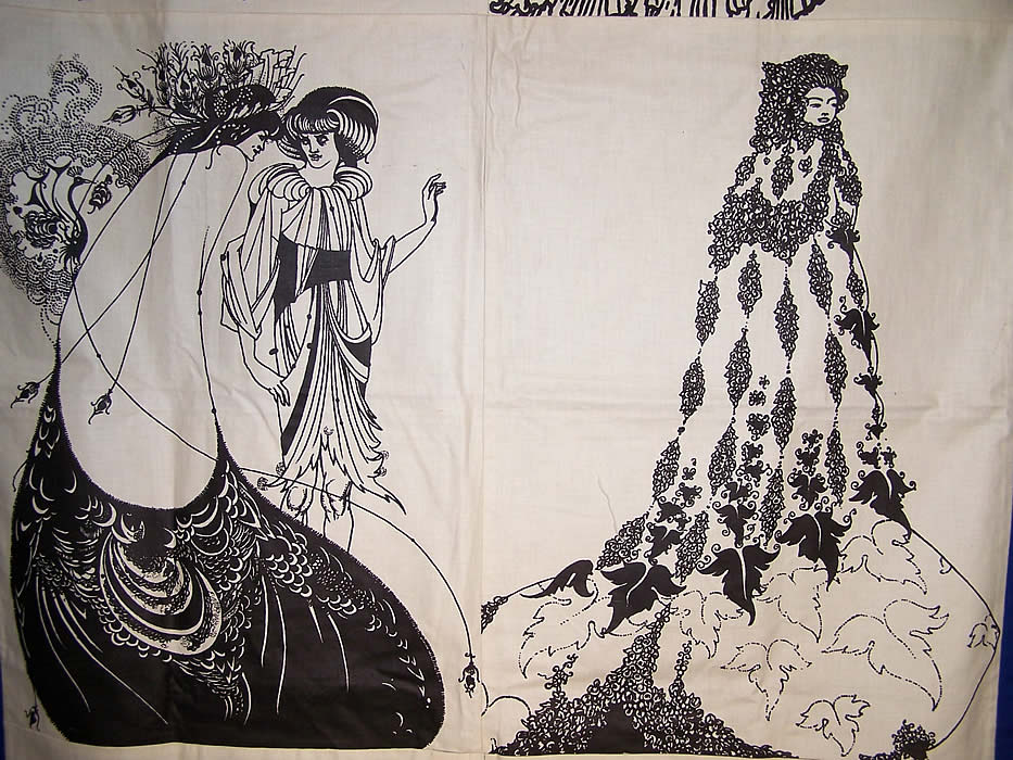 Aubrey Beardsley Black & White Women Bloomcraft Fabric