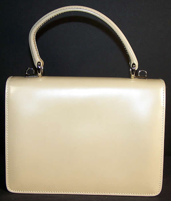 Gucci Cream Patent Leather Small Shoulder Bag Purse