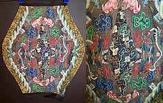 Antique Chinese Kesi Silk Jifu Longpao Dragon Robe Remnant Textile