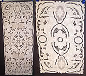 Vintage Madeira Embroidered Linen Lace Cutwork Runner & Placemat Set