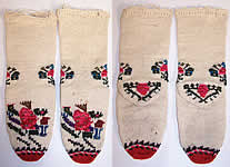 Antique Ottoman Hand Knit Wool Turkish Socks Stockings