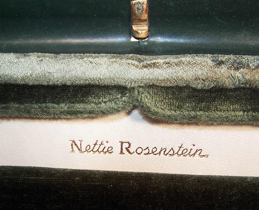 Vintage Nettie Rosenstein Silk Brocade Tapestry Velvet Handbag Purse label