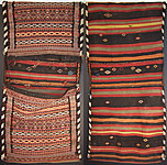 Antique Baluch Khorjin Camel Donkey Double Saddlebag Pair Woven Kilims