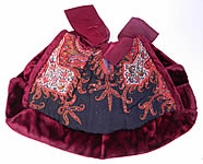 Antique Kashmir Hand Embroidered Woven Wool Paisley Velvet Winter Muff