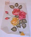 Unused Made in France Antique Large Silk Rosette Ribbon Work Applique Trim