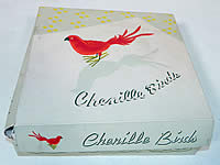 Vintage Unused Boxed One Dozen Novelty Colorful Chenille Birds Trim