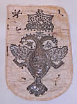 Antique 18th Century Silver Stumpwork Beaded Heraldic Heraldry Coat of Arms Russia
