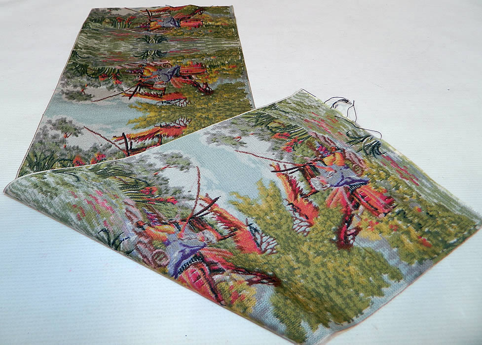 Victorian 18th Century Style French Figural Silk Damask Weave Ribbon Unused Purse Fabric
The fabric measures 9 1/2 inches wide and is 31 inches long. It is in excellent unused condition. 