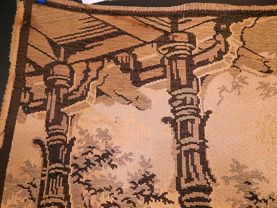 Vintage Made France Jacquard Loom Japanese Geisha Women Tea Garden Tapestry Wall Hanging
It is in good condition, has not been cleaned, with a few small faint age spot stains. This is truly a wonderful piece of Japanese textile art!