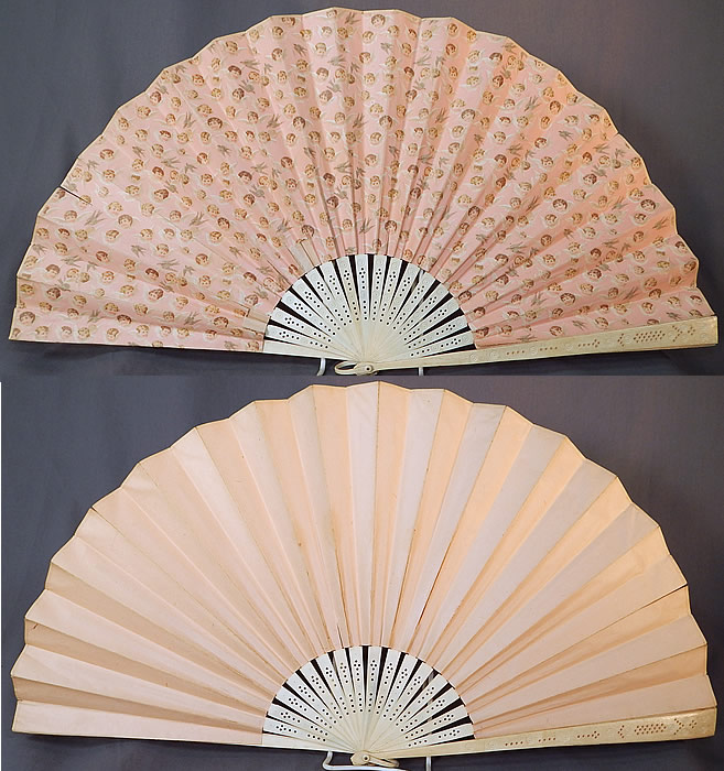 Victorian Baby Cherubs Angel Doves Print Pink Paper Pleated Large Folding Fan
It is made of pink pleated paper with angelic winged baby cherubs portrait and doves design printed throughout. 