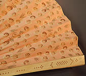 Victorian Baby Cherubs Angel Doves Print Pink Paper Pleated Large Folding Fan
